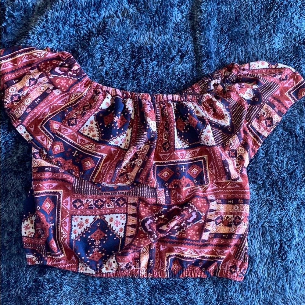 Hollister strapless off the shoulder  crop top